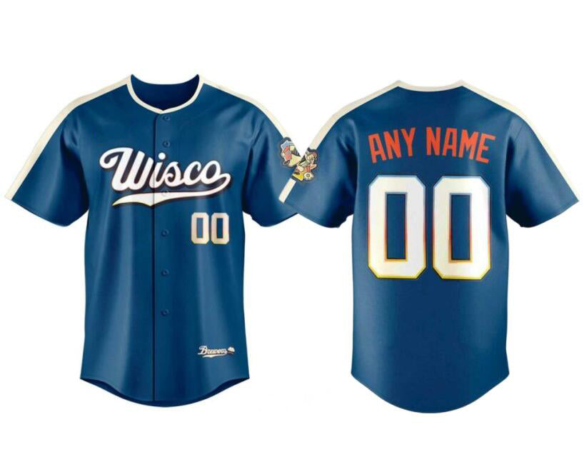 Baseball Jersey | Custom Milwaukee Brewers Mineral Blue 2026 City Connect Stadium Stitched Stitched - image 1