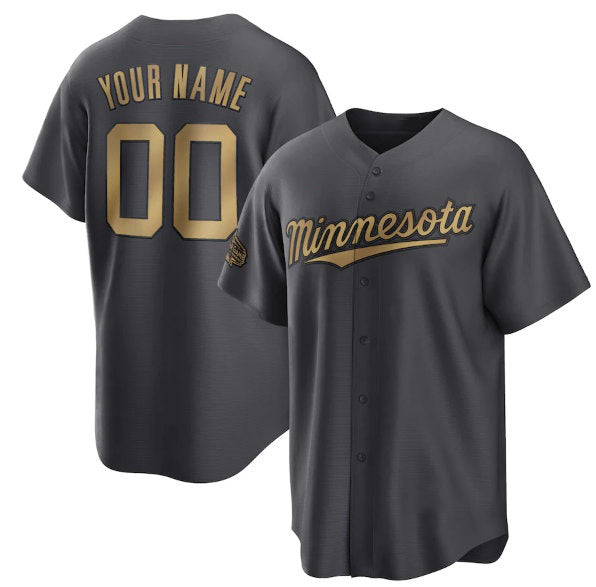 Baseball Jersey | Custom Minnesota Twins Active Player Charcoal 2022 All-Star Stitched - image 1