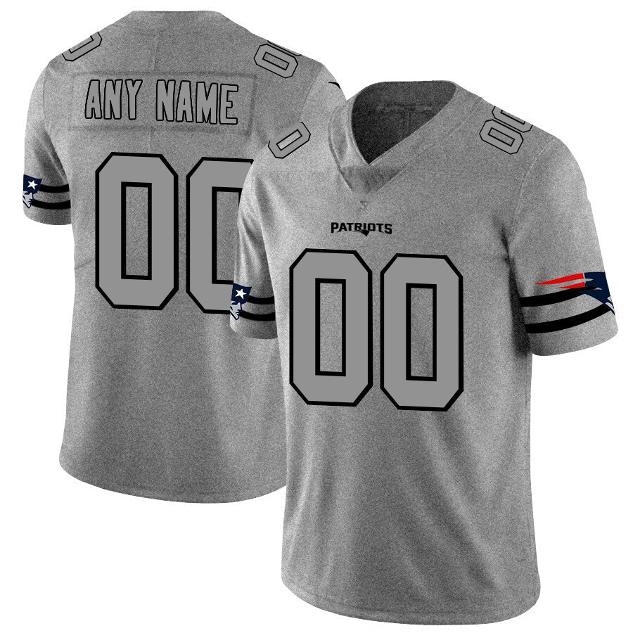 American Football Jersey | Custom NE.Patriots 2019 Gray Gridiron Gray Limited Marou - image 1