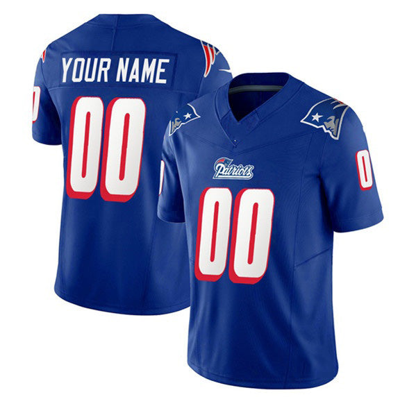 American Football Jersey | Custom NE.Patriots Active Player Blue 2023 F.U.S.E. Throwback Limited Stitched Marou - image 1