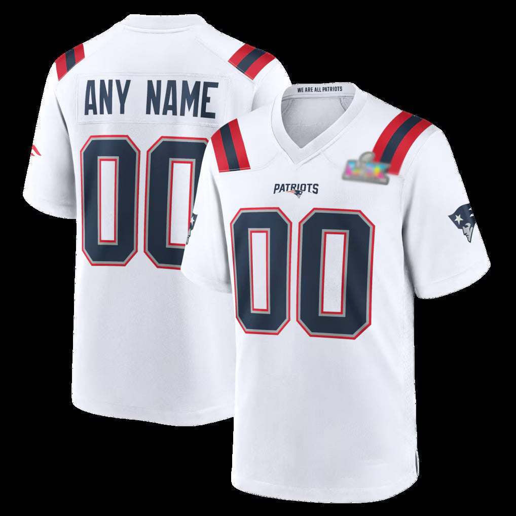 American Football Jersey | Custom NE.Patriots White LX Game Marou - image 1