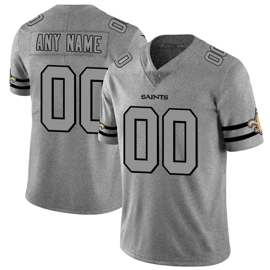 American Football Jersey | Custom NO.Saints 2019 Gray Gridiron Gray Limited Marou - image 1