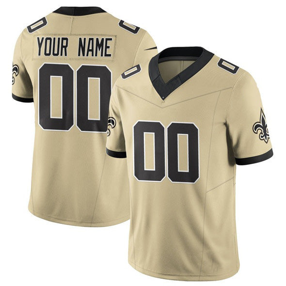 American Football Jersey | Custom NO.Saints Active Player Gold 2025 F.U.S.E. Alternate Vapor Limited Stitched Marou - image 1