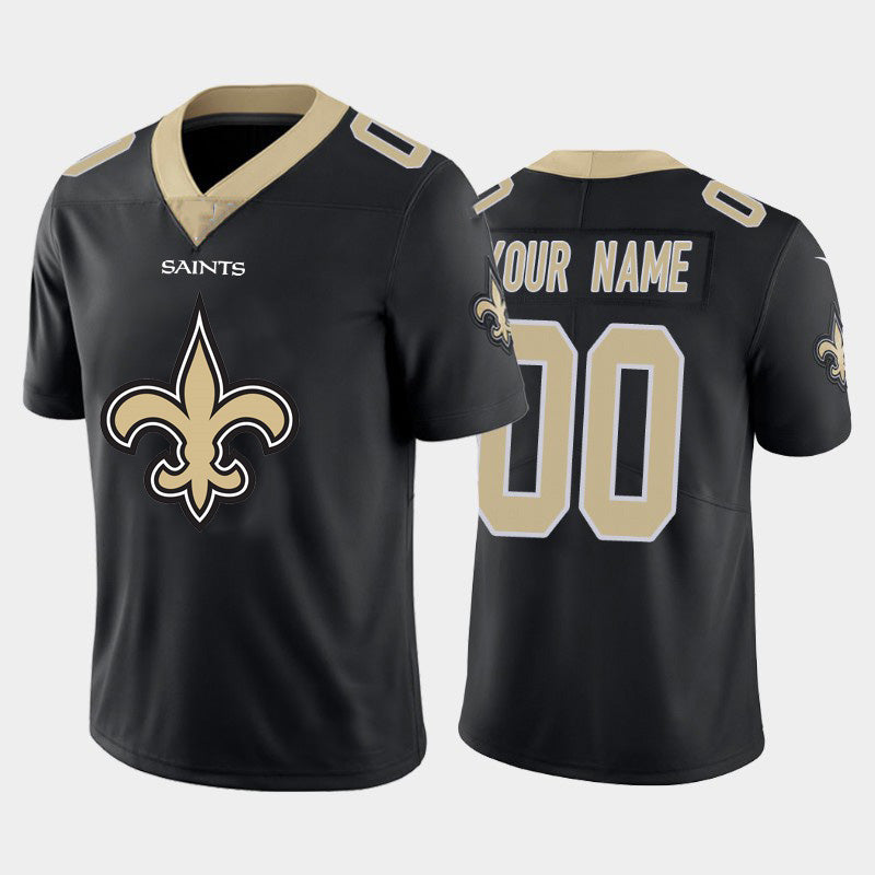 American Football Jersey | Custom NO.Saints Black Team Big Logo Limited Marou - image 1