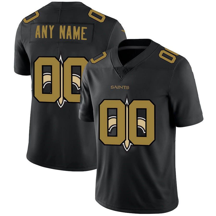 American Football Jersey | Custom NO.Saints Black Team Logo Dual Overlap Limited Marou - image 1