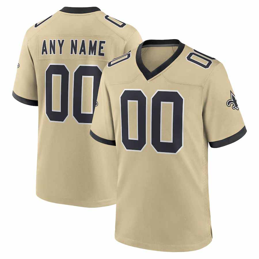 American Football Jersey | Custom NO.Saints Gold Gameday Golds Alternate Game Jersey - image 1