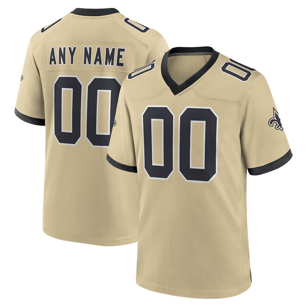 American Football Jersey | Custom NO.Saints Gold Gameday Golds Alternate Game Marou - image 1