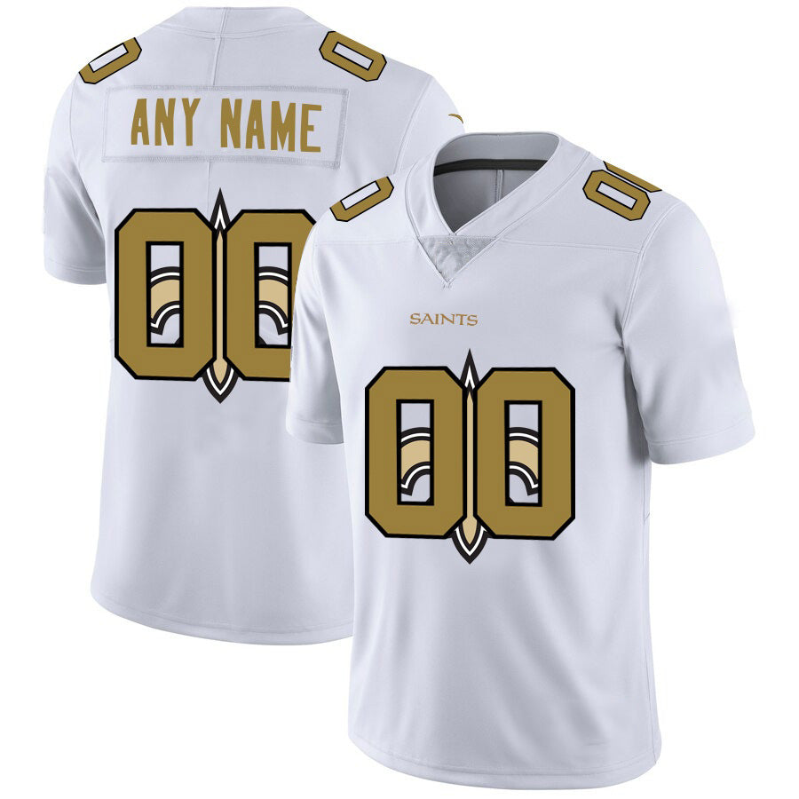 American Football Jersey | Custom NO.Saints White Team Big Logo Limited Marou - image 1