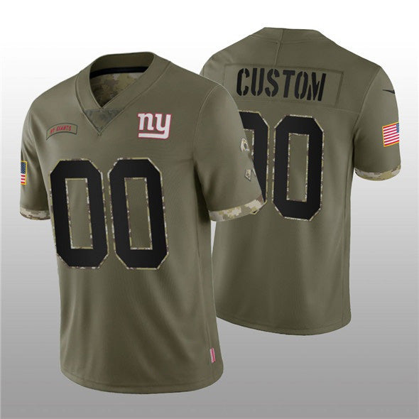 American Football Jersey | Custom NY.Giants ACTIVE PLAYER 2022 Olive Salute To Service Limited Stitched Marou - image 1