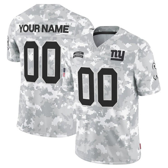 American Football Jersey | Custom NY.Giants Active Player 2024 F.U.S.E Arctic Camo Salute To Service Limited Stitched Marou - image 1