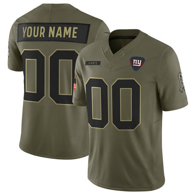 American Football Jersey | Custom NY.Giants Active Player Olive 2025 F.U.S.E. Salute to Service Limited Stitched Marou - image 1