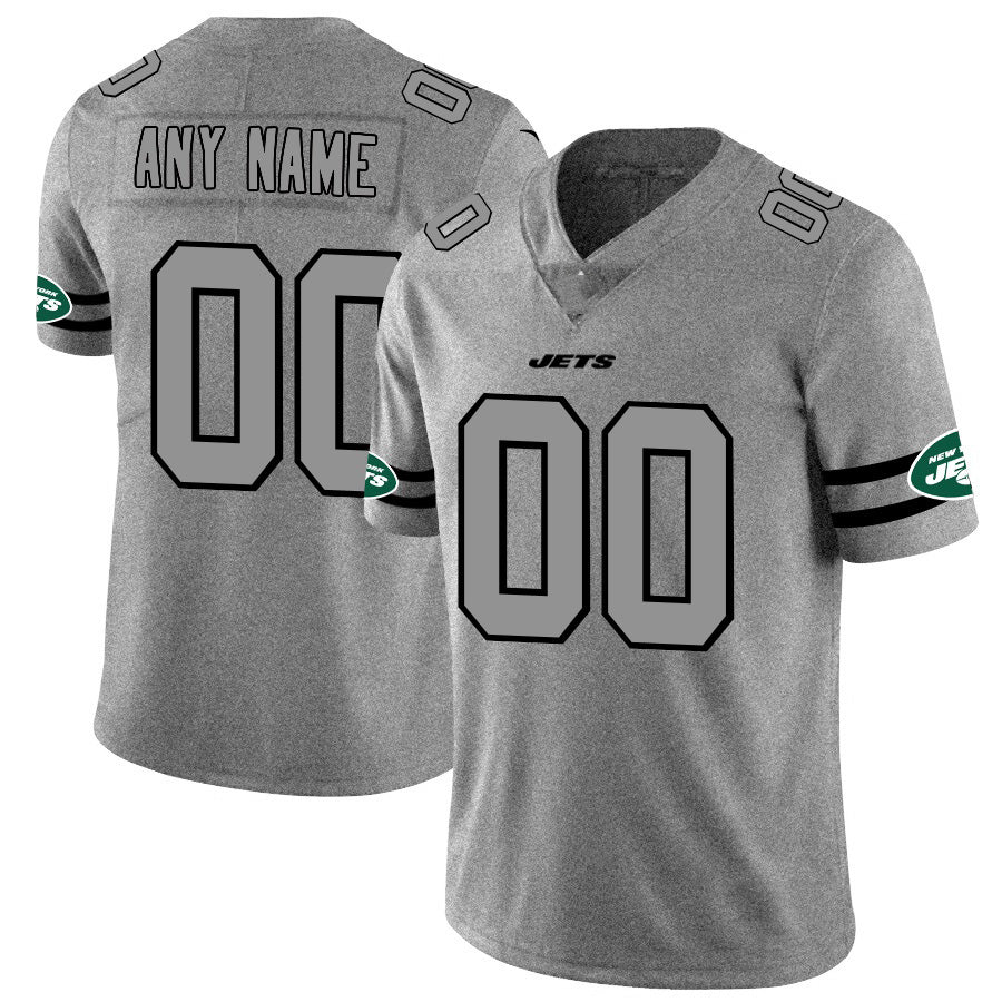 American Football Jersey | Custom NY.Jets 2019 Gray Gridiron Gray Limited Marou - image 1