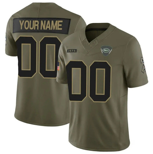 American Football Jersey | Custom NY.Jets Active Player Olive 2025 F.U.S.E. Salute to Service Limited Stitched Marou - image 1