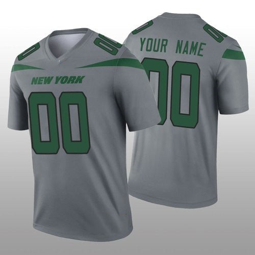 American Football Jersey | Custom NY.Jets Gray Inverted Legend Marou - image 1