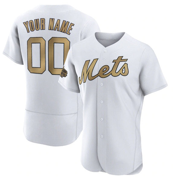 Baseball Jersey | Custom New York Mets Active Player White 2022 All-Star Stitched - image 1