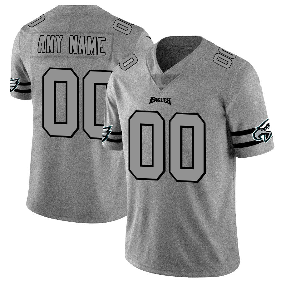 American Football Jersey | Custom P.Eagles 2019 Gray Gridiron Gray Limited Marou - image 1