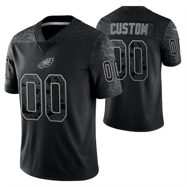 American Football Jersey | Custom P.Eagles Active Player Black Reflective Limited Stitched Marou - image 1