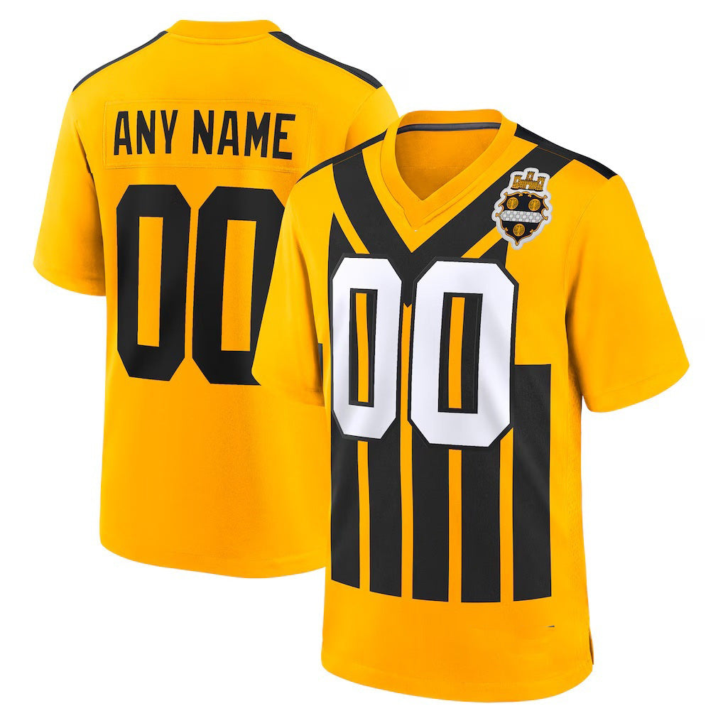 American Football Jersey | Custom P.Steelers Gold Alternate 1933 Throwback Game Marou - image 1