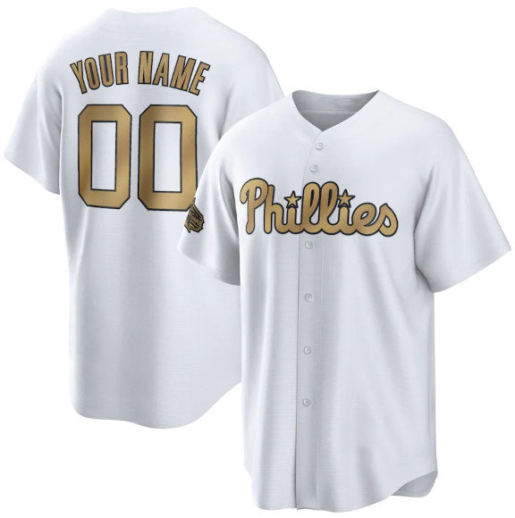 Baseball Jersey | Custom Philadelphia Phillies Active Player White 2022 All-Star Stitched - image 1