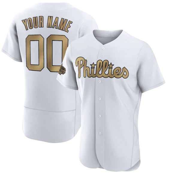 Baseball Jersey | Custom Philadelphia Phillies Active Player White 2022 All-Star Stitched - image 1
