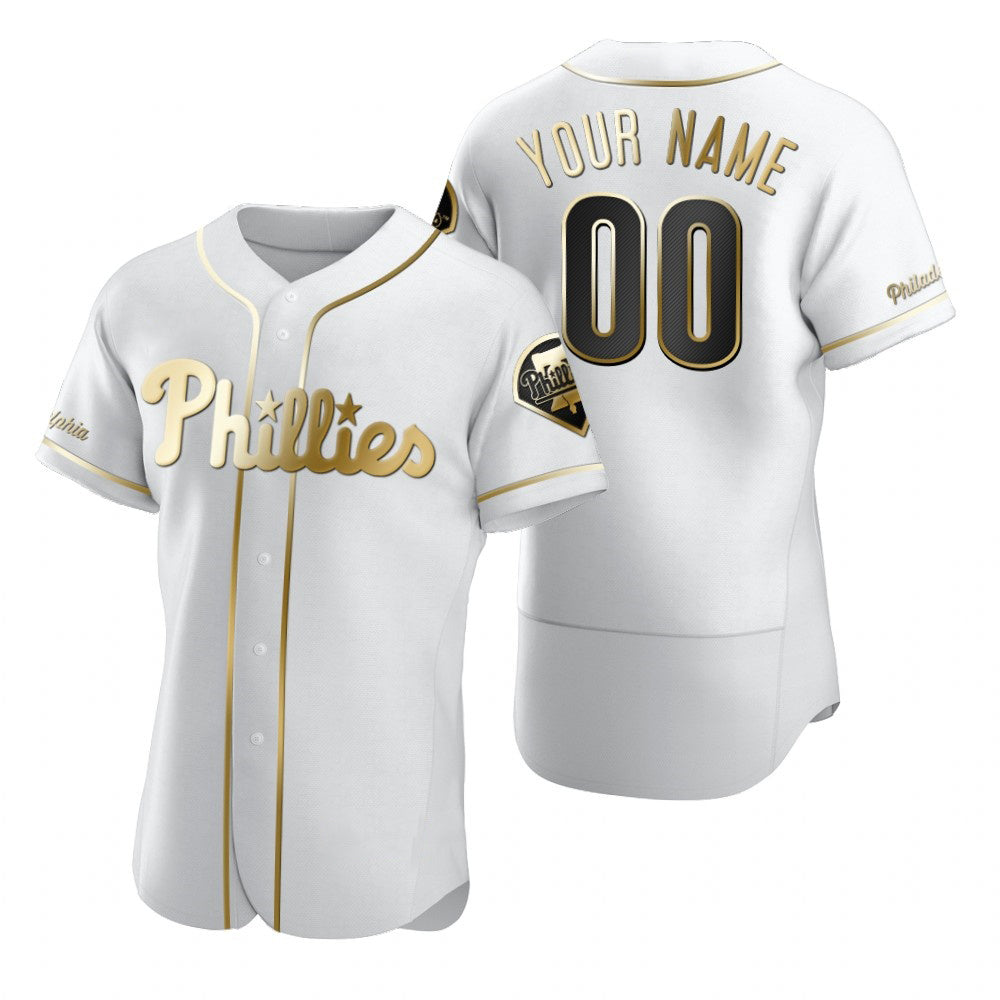 Baseball Jersey | Custom Philadelphia Phillies White Stitched Golden Edition - image 1