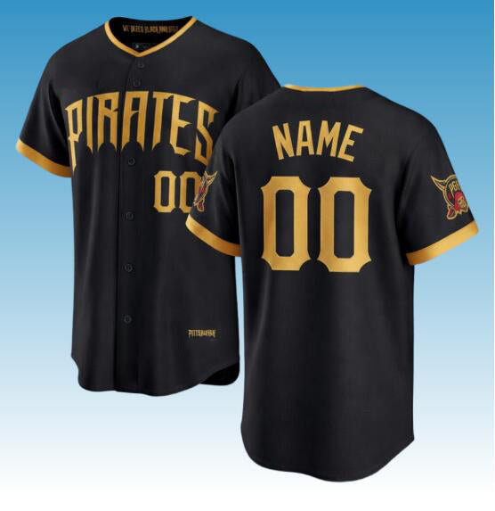 Baseball Jersey | Custom Pittsburgh Pirates Black 2026 City Connect Stadium Stitched - image 1
