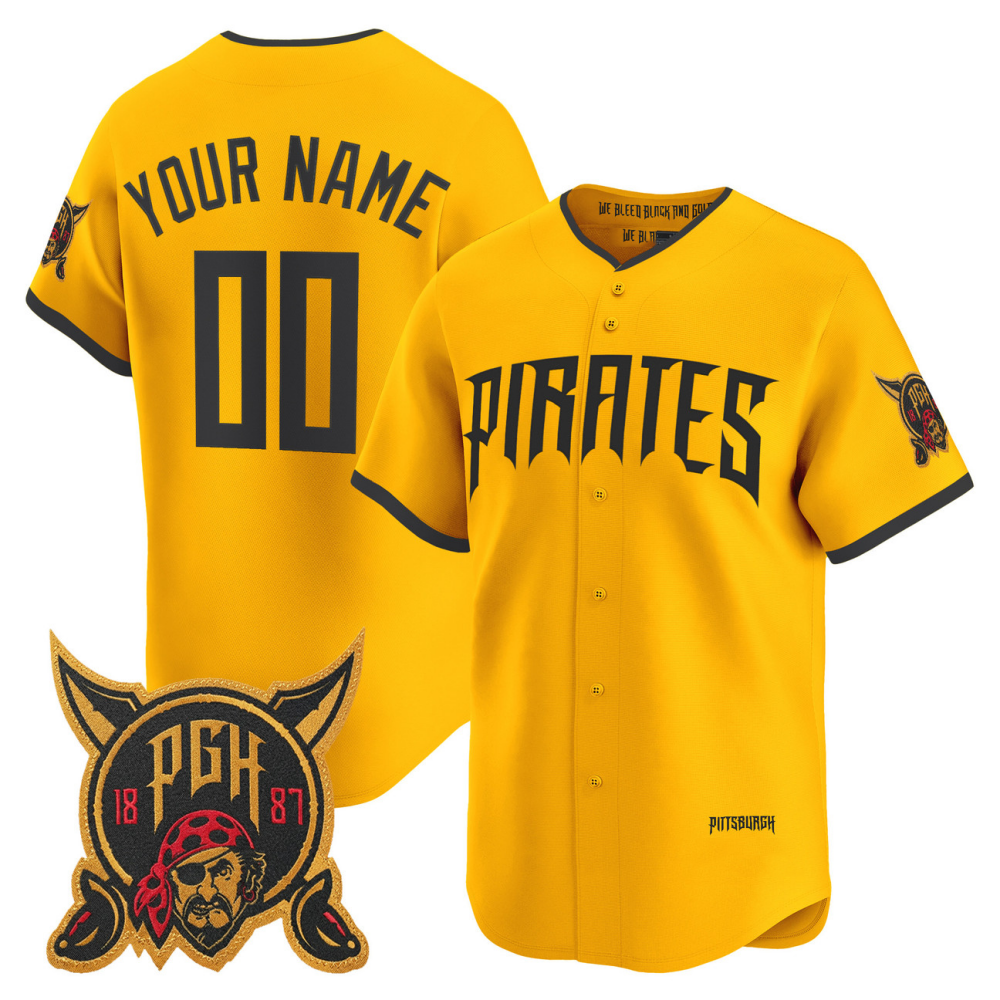 Baseball Jersey | Custom Pittsburgh Pirates Gold 2026 City Connect Limited Baseball Stitched Jersey - image 1