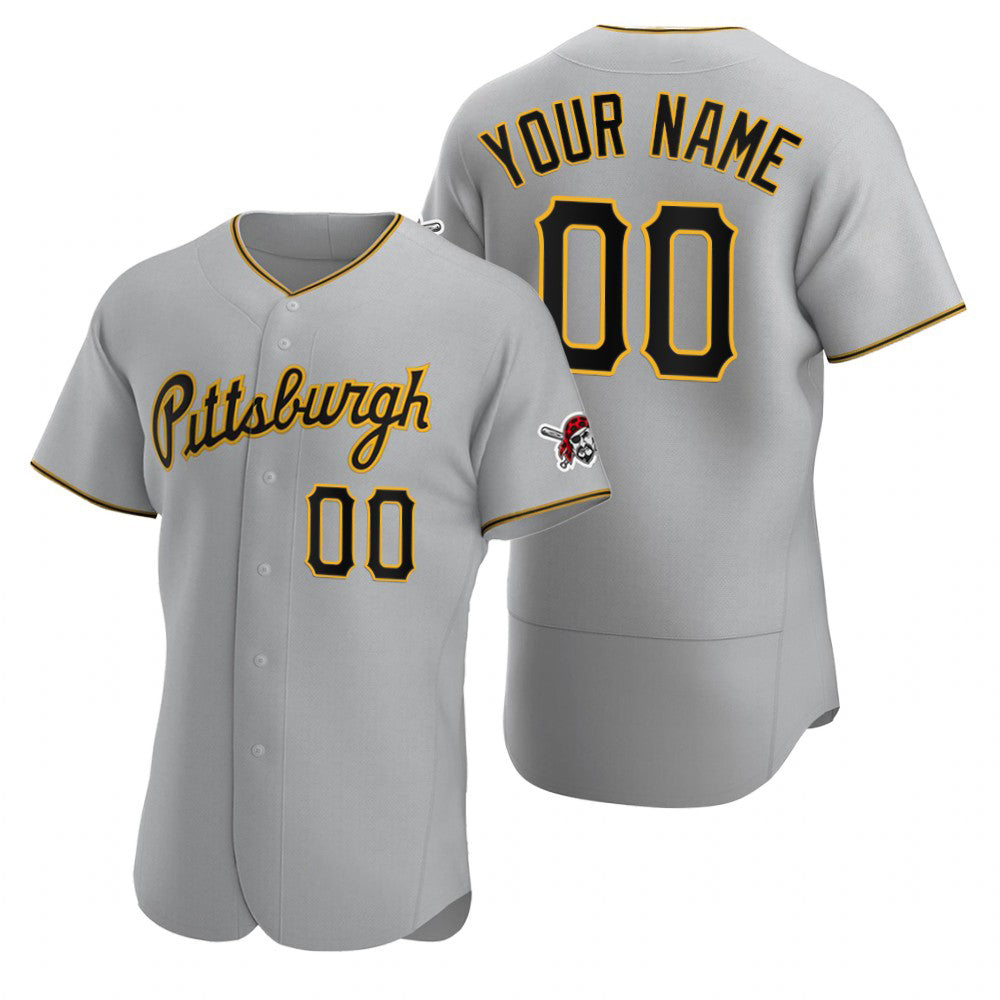 Baseball Jersey | Custom Pittsburgh Pirates Gray Stitched 2020 Road - image 1