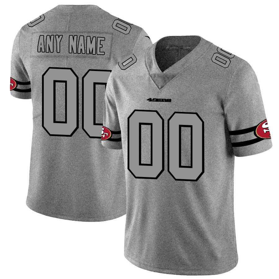 American Football Jersey | Custom SF.49ers 2019 Gray Gridiron Gray Limited Marou - image 1