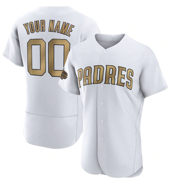 Baseball Jersey | Custom San Diego Padres Active Player White 2022 All-Star Stitched - image 1