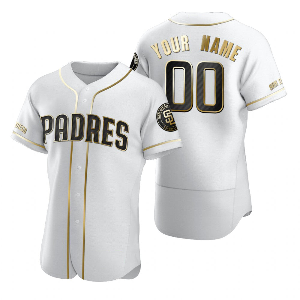 Baseball Jersey | Custom San Diego Padres White Stitched Golden Edition - image 1