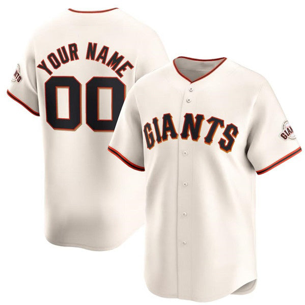 Baseball Jersey | Custom San Francisco Giants Active Player Cream Home Limited Stitched - image 1