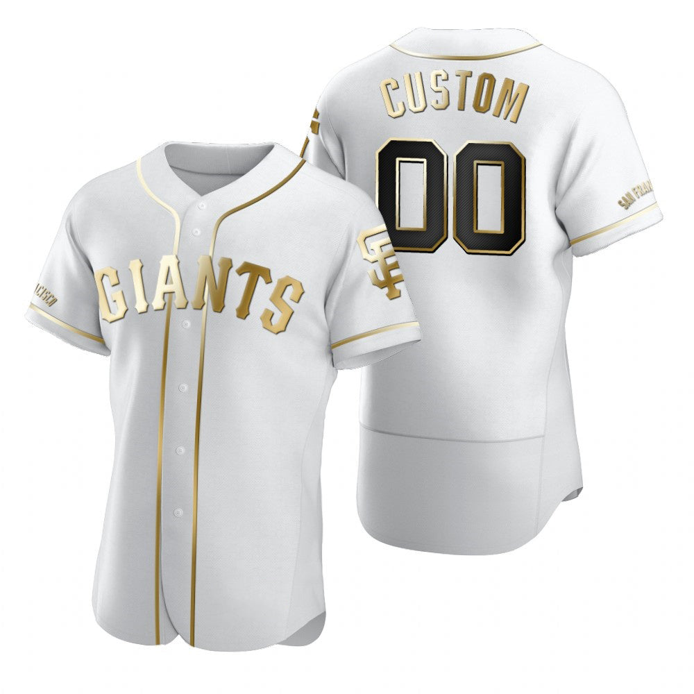 Baseball Jersey | Custom San Francisco Giants White Stitched Golden Edition - image 1