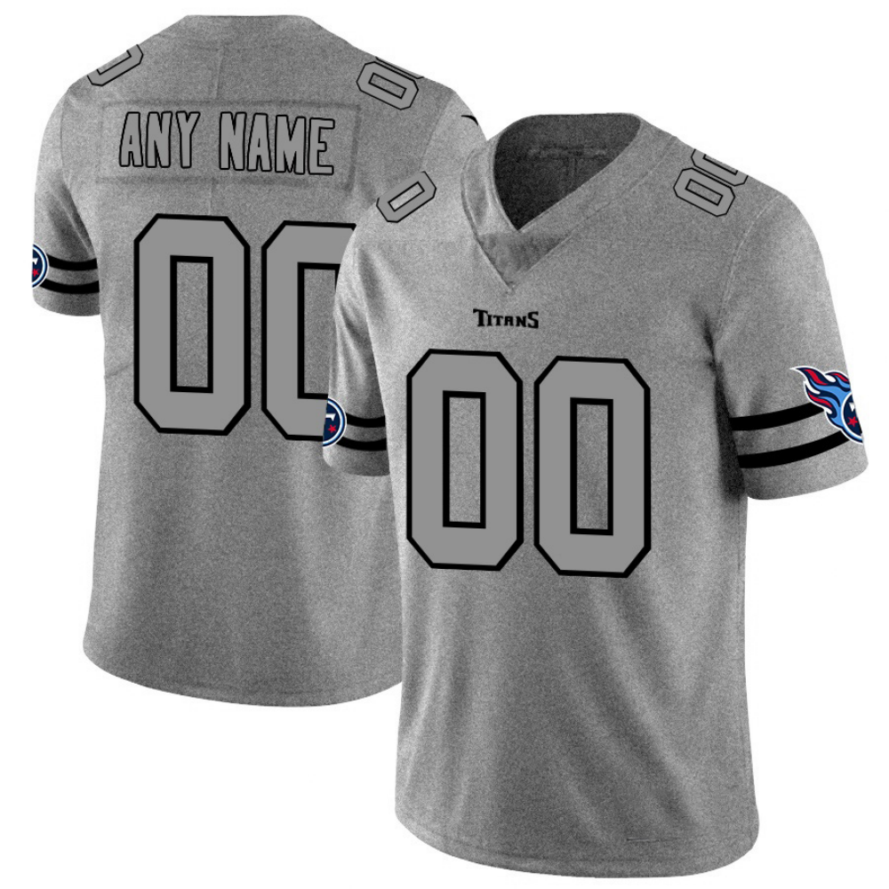 American Football Jersey | Custom T.Titans 2019 Gray Gridiron Gray Limited Jersey - image 1