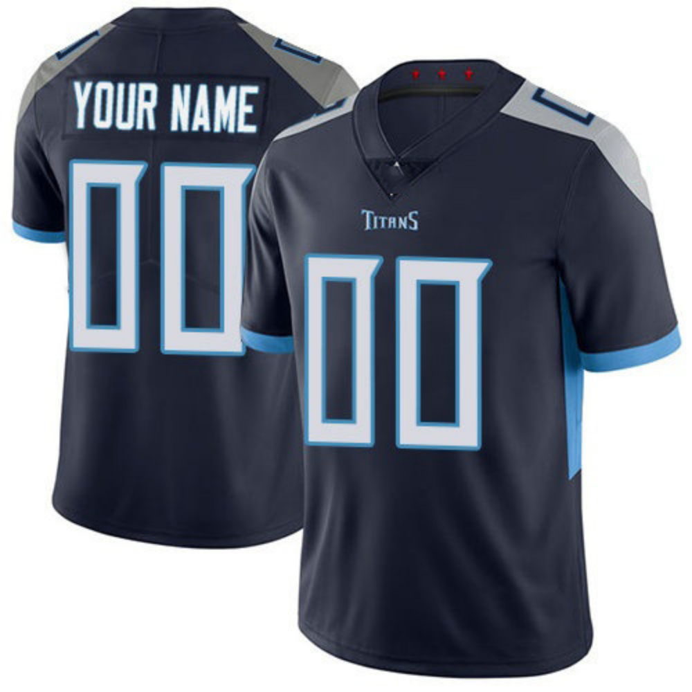 American Football Jersey | Custom T.Titans Navy Blue Hom Limited Jersey - image 1