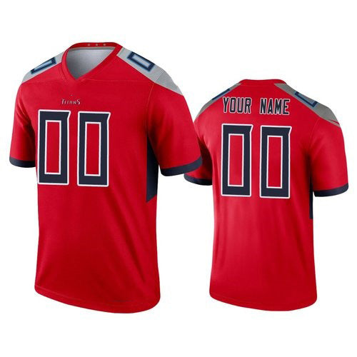 American Football Jersey | Custom T.Titans Red Inverted Legend Marou - image 1