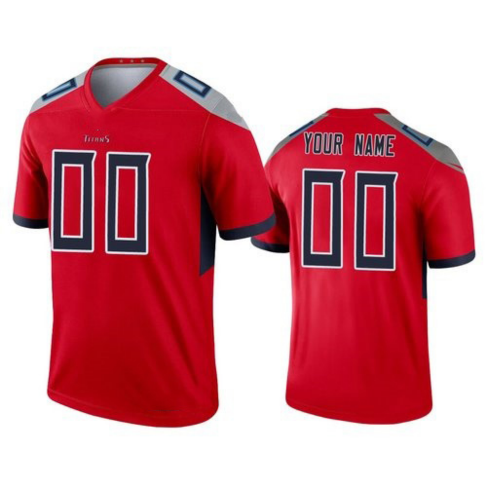 American Football Jersey | Custom T.Titans Red Inverted Legend Jersey - image 1