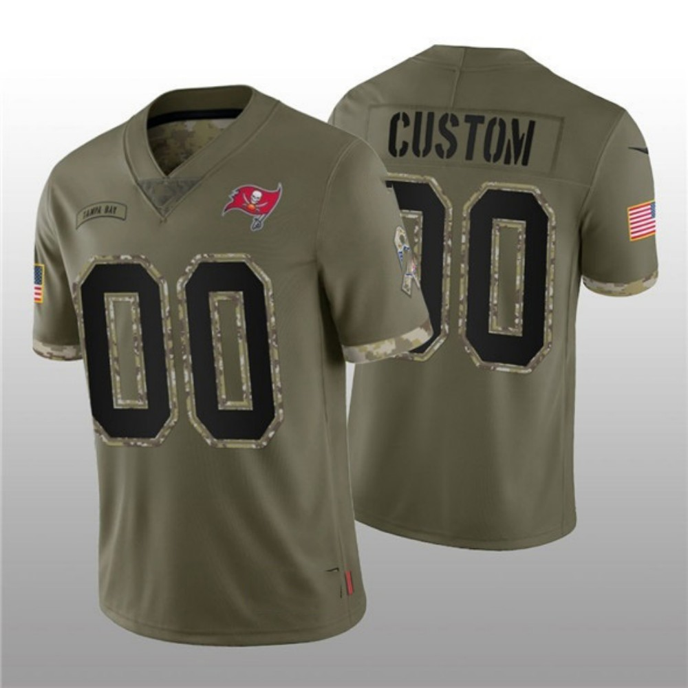American Football Jersey | Custom TB.Buccaneers 2022 Olive Salute To Service Limited Stitched Stitched Football Jerseys - image 1