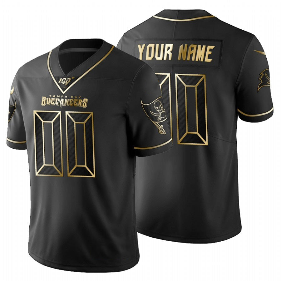 American Football Jersey | Custom TB.Buccaneers Black Golden Limited 100 Marou - image 1