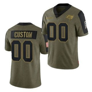 American Football Jersey | Custom TB.Buccaneers Olive ACTIVE PLAYER 2021 Salute To Service Limited Stitched Marou - image 1