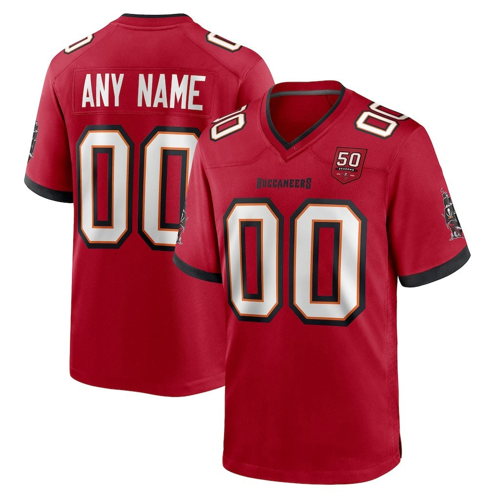 American Football Jersey | Custom TB.Buccaneers Red 50th Season Game Marou - image 1
