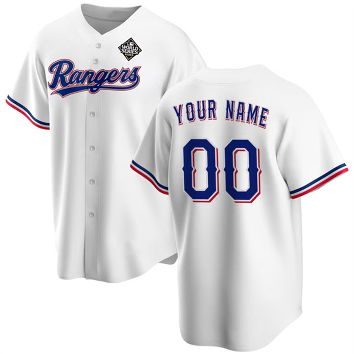 Baseball Jersey | Custom Texas Rangers Active Player White 2023 World Series Stitched - image 1