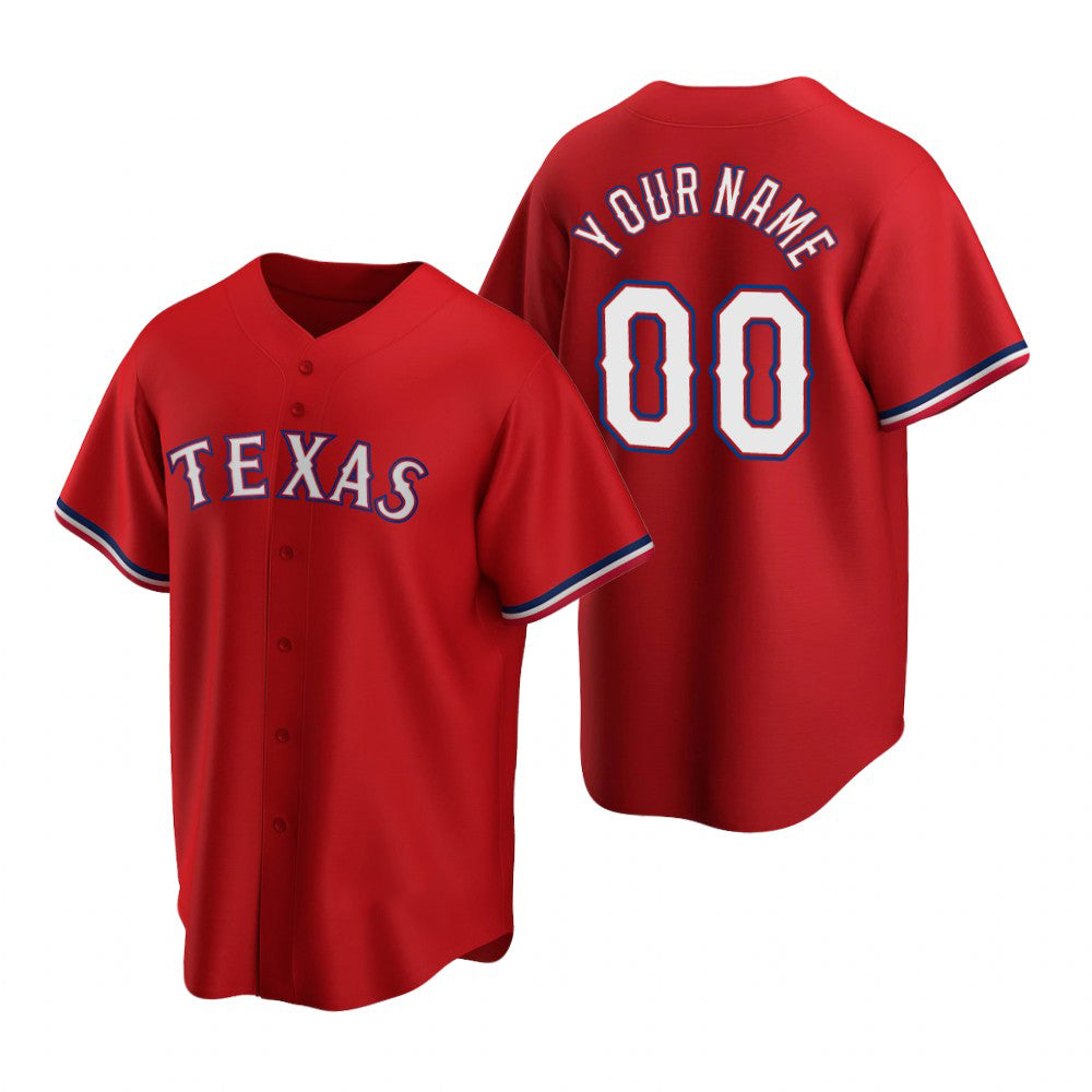 Baseball Jersey | Custom Texas Rangers Red 2020 Stitched Cool - image 1