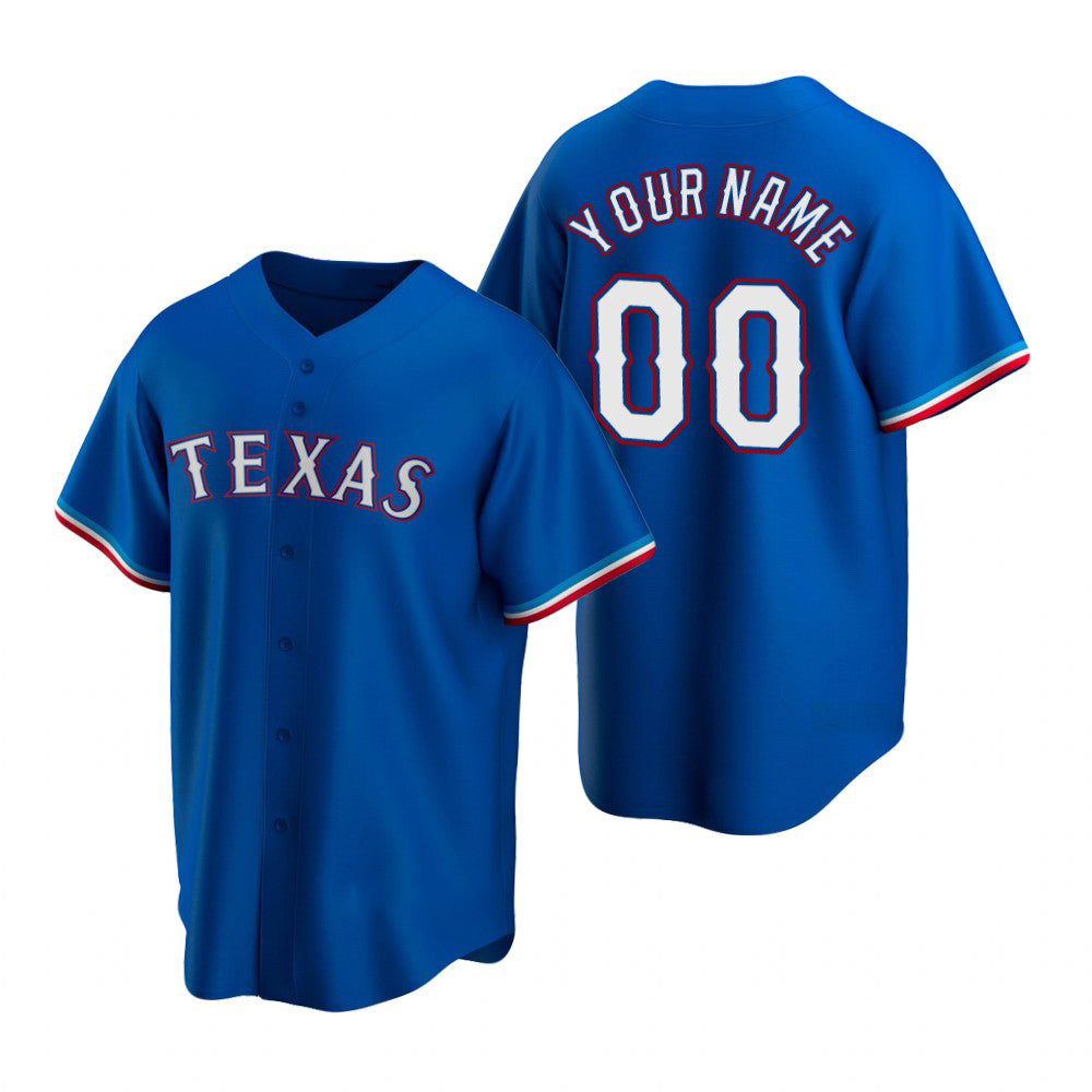 Baseball Jersey | Custom Texas Rangers Royal Stitched Cool - image 1
