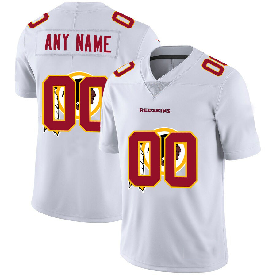 American Football Jersey | Custom W.Redskins White Team Big Logo Limited Marou - image 1