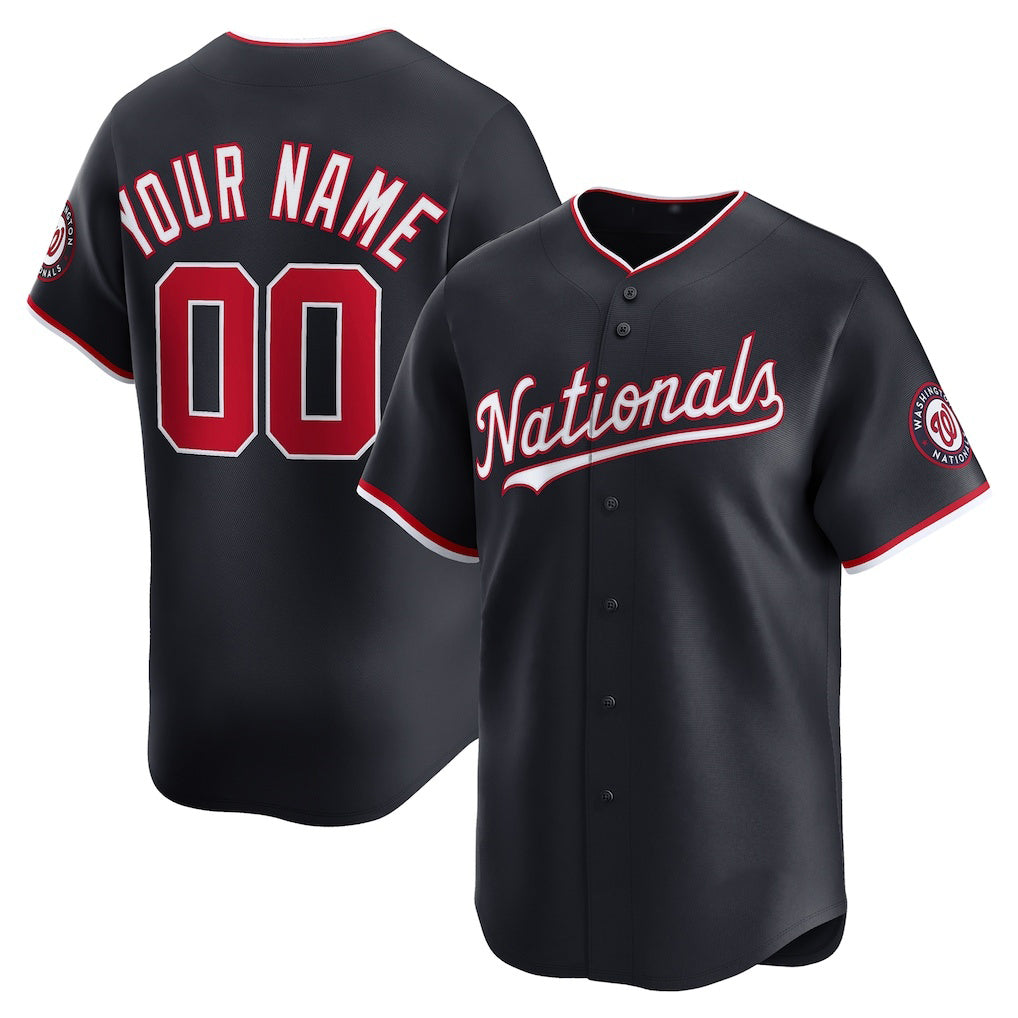 Baseball Jersey | Custom Washington Nationals Navy Alternate Limited - image 1