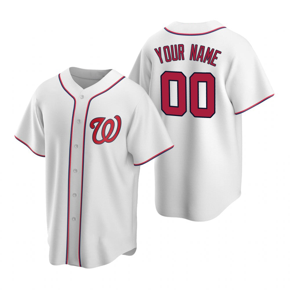 Baseball Jersey | Custom Washington Nationals White Stitched Home - image 1