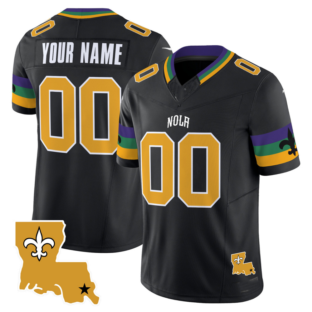 American Football Jersey | Custom New Orleans Saints Black 2024 City F.U.S.E. Vapor Limited Stitched - image 1
