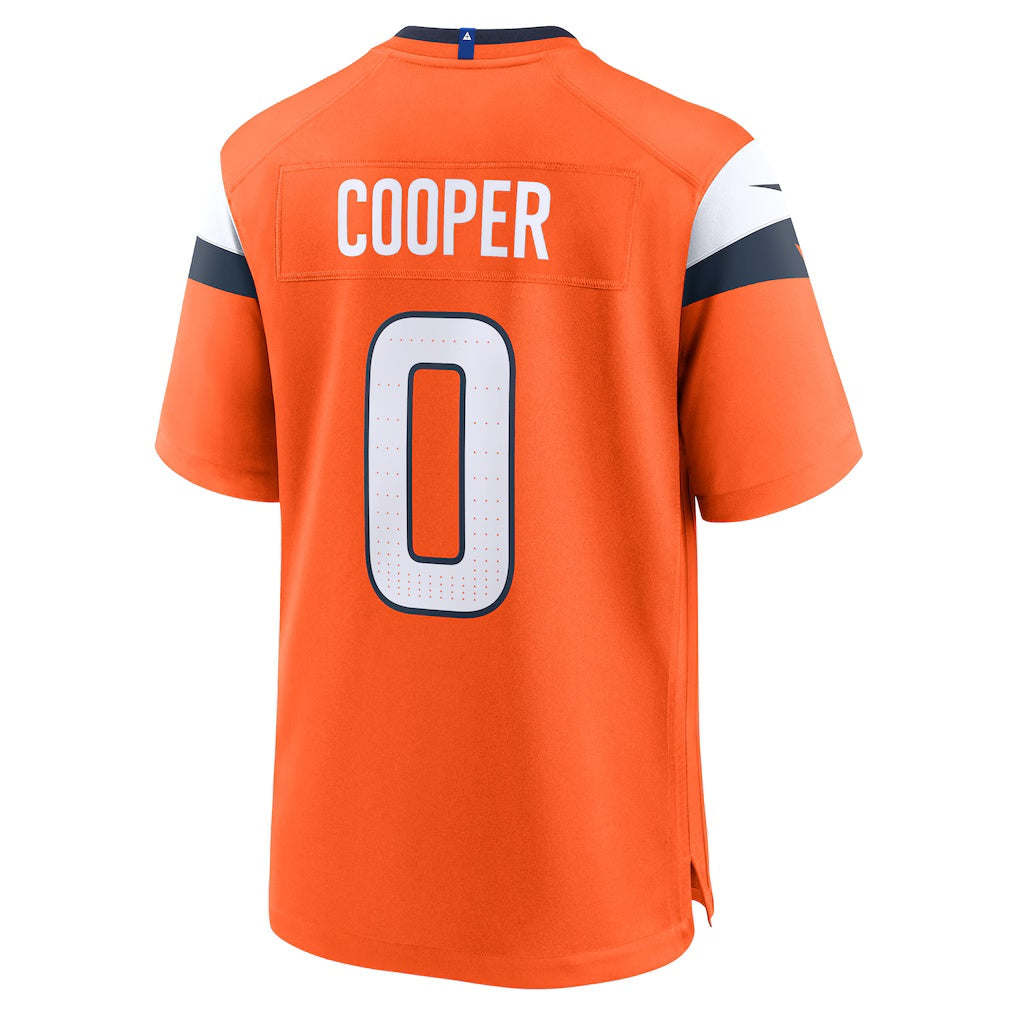 American Football Jersey | D.Broncos #0 Jonathon Cooper Orange Team Game Stitched Football American Jersey - image 1