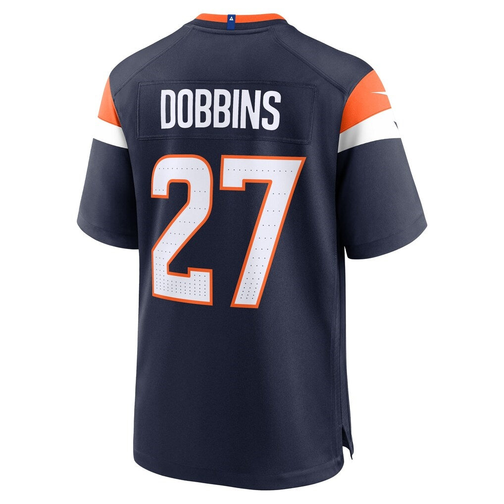American Football Jersey | D.Broncos #27 J.K. Dobbins Navy Alternate Game Stitched Football American Jersey - image 1